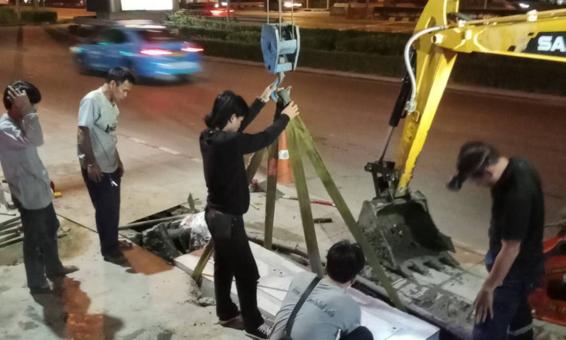 งานจมบ่อ PB#30,PB#31 ถนนพระราม9 2